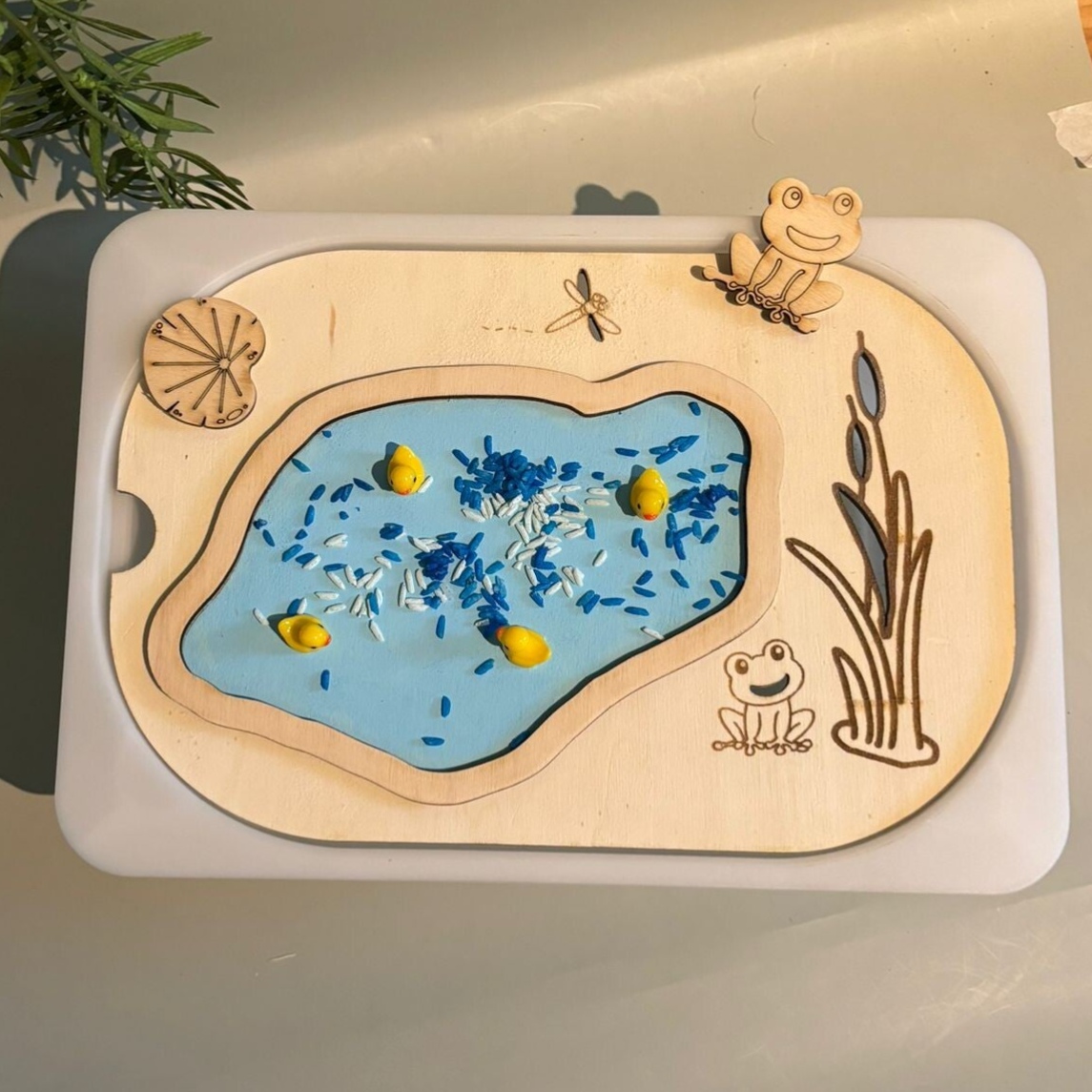 Inleg vijver met eendjes