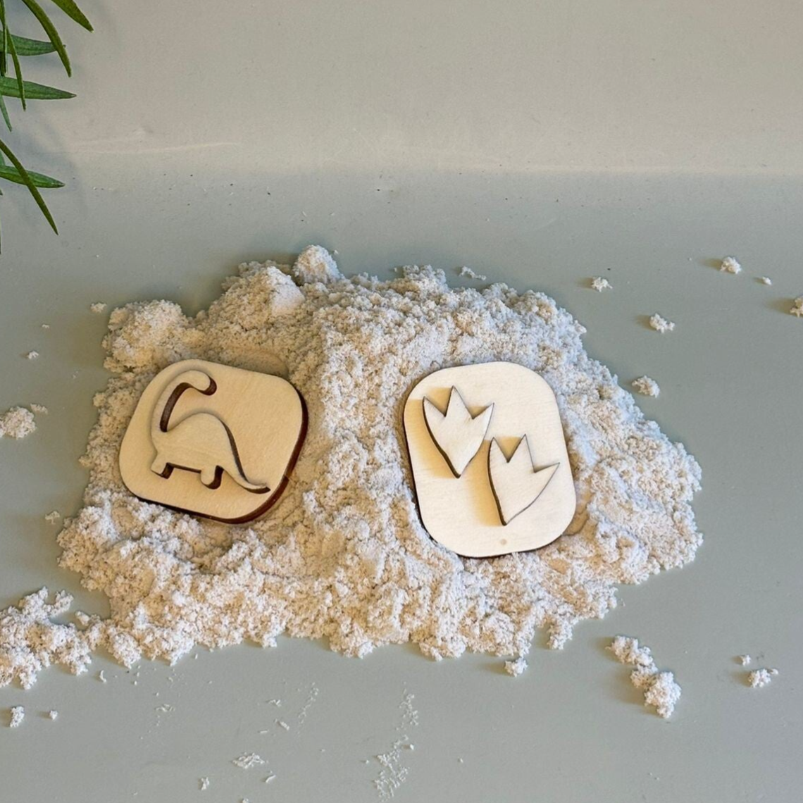 Stempel dino&voetafdruk punt