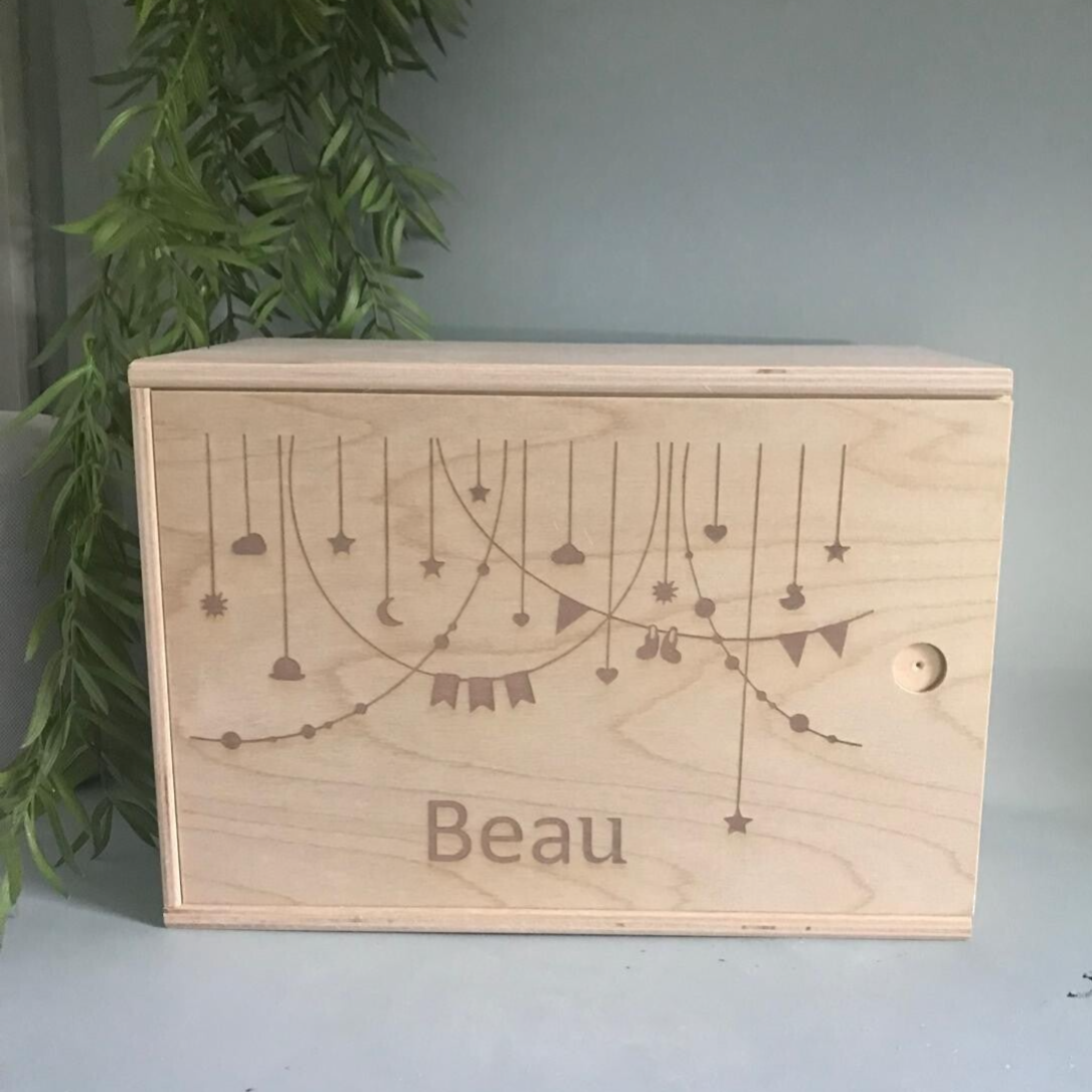 Geboorte kist schuif deksel