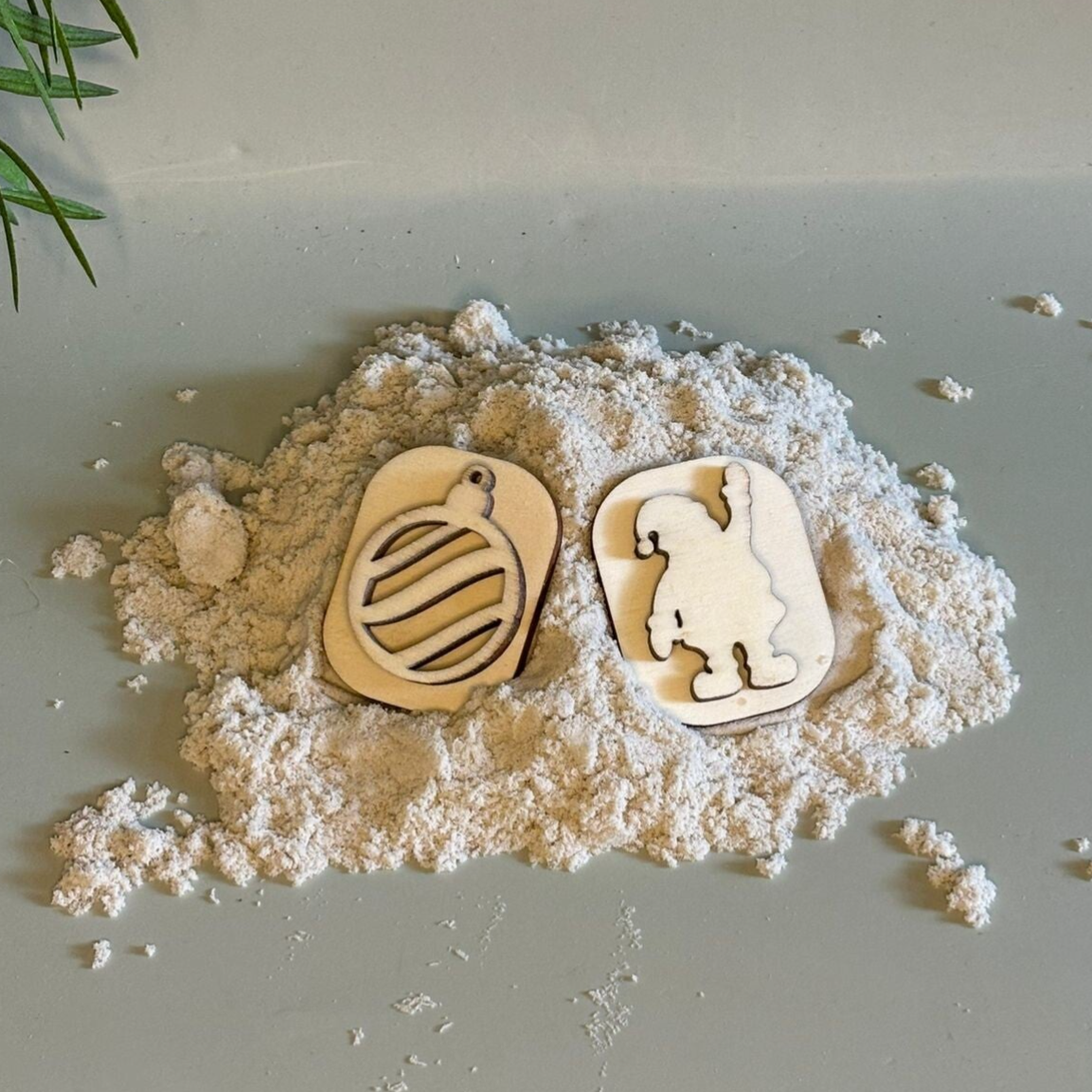 Stempel kerstman&kerstbal