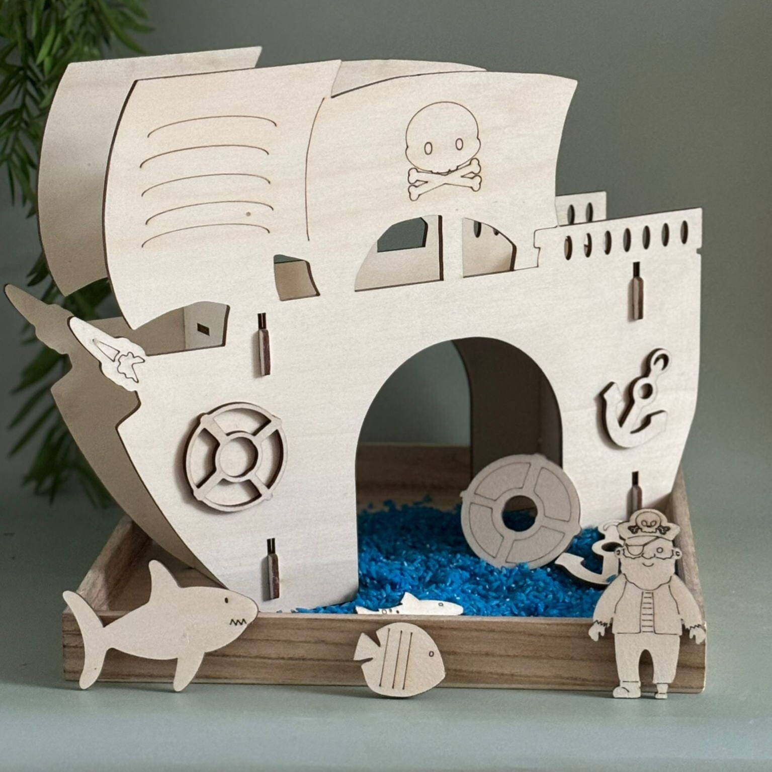 Piratenschip 3d trofast