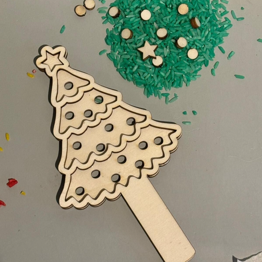 Houten zeef kerstboom