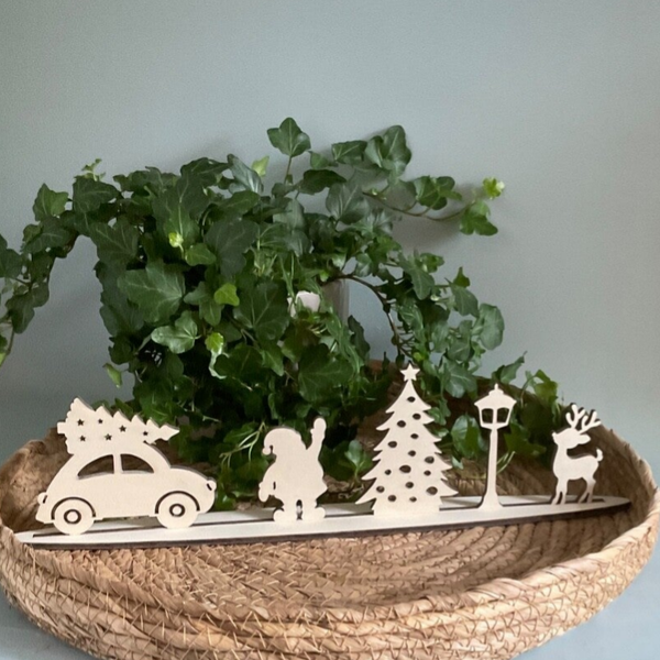 Kerststraatje met kerstfiguren