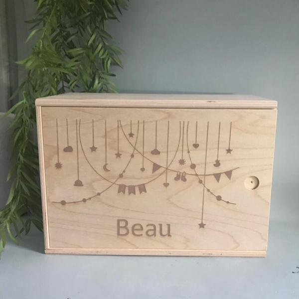 Geboorte kist schuif deksel