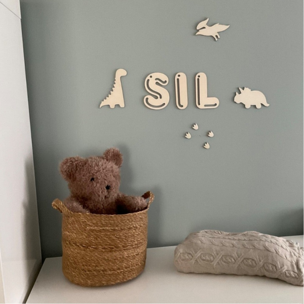 Houten figuren dino's