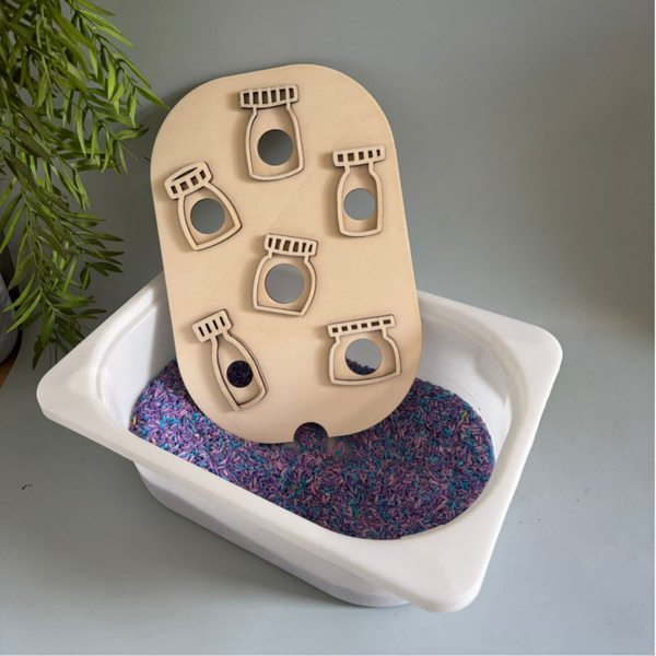 Inleg kleurenmonster potjes