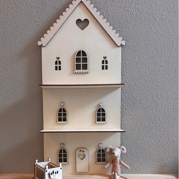 Poppenhuis schommelbed kroon