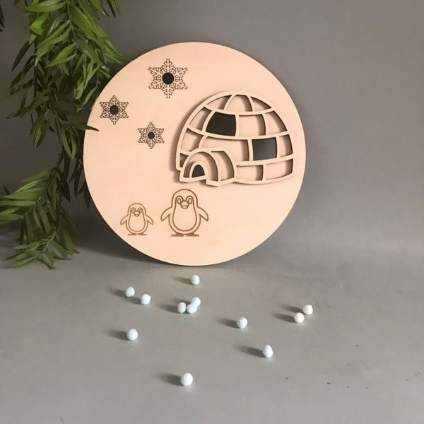 Inleg stapelstein pinguin