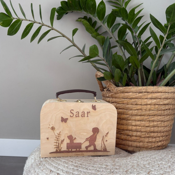 Houten koffertje met eigen foto of afbeelding