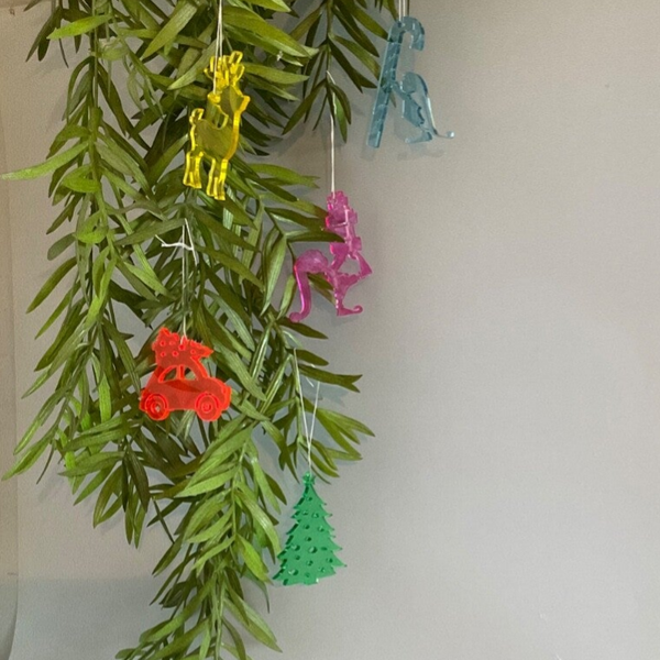 Kerst hangers van plexiglas