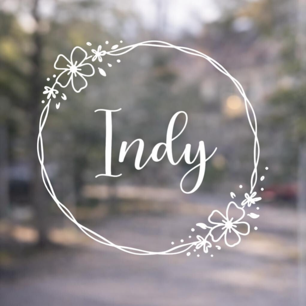 Raamsticker ring Indy