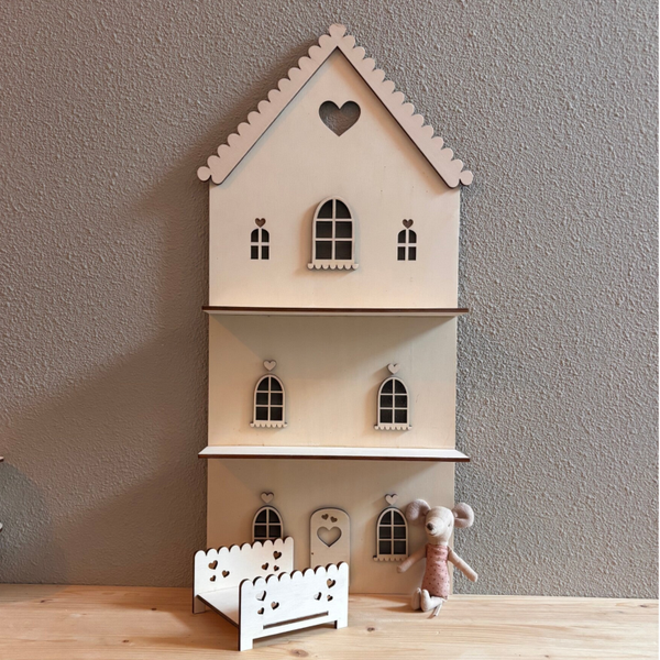 Poppenbed 2 persoons hart