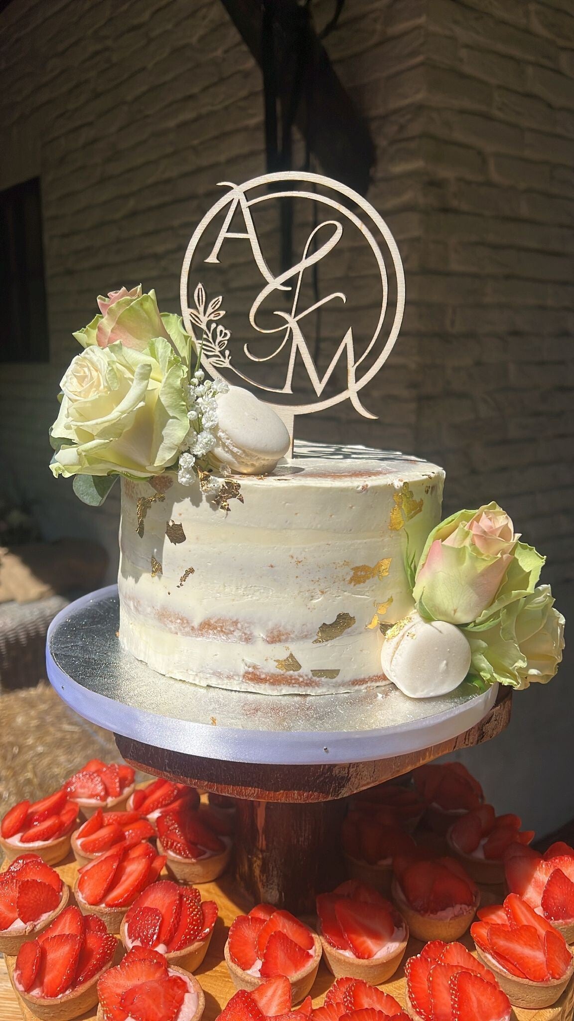 Taarttopper initialen rond