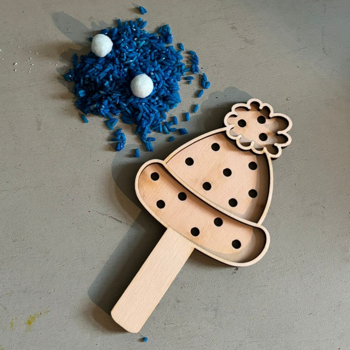 Houten zeef wintermuts