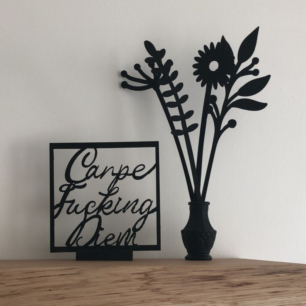 Houten tegeltje met spreuk