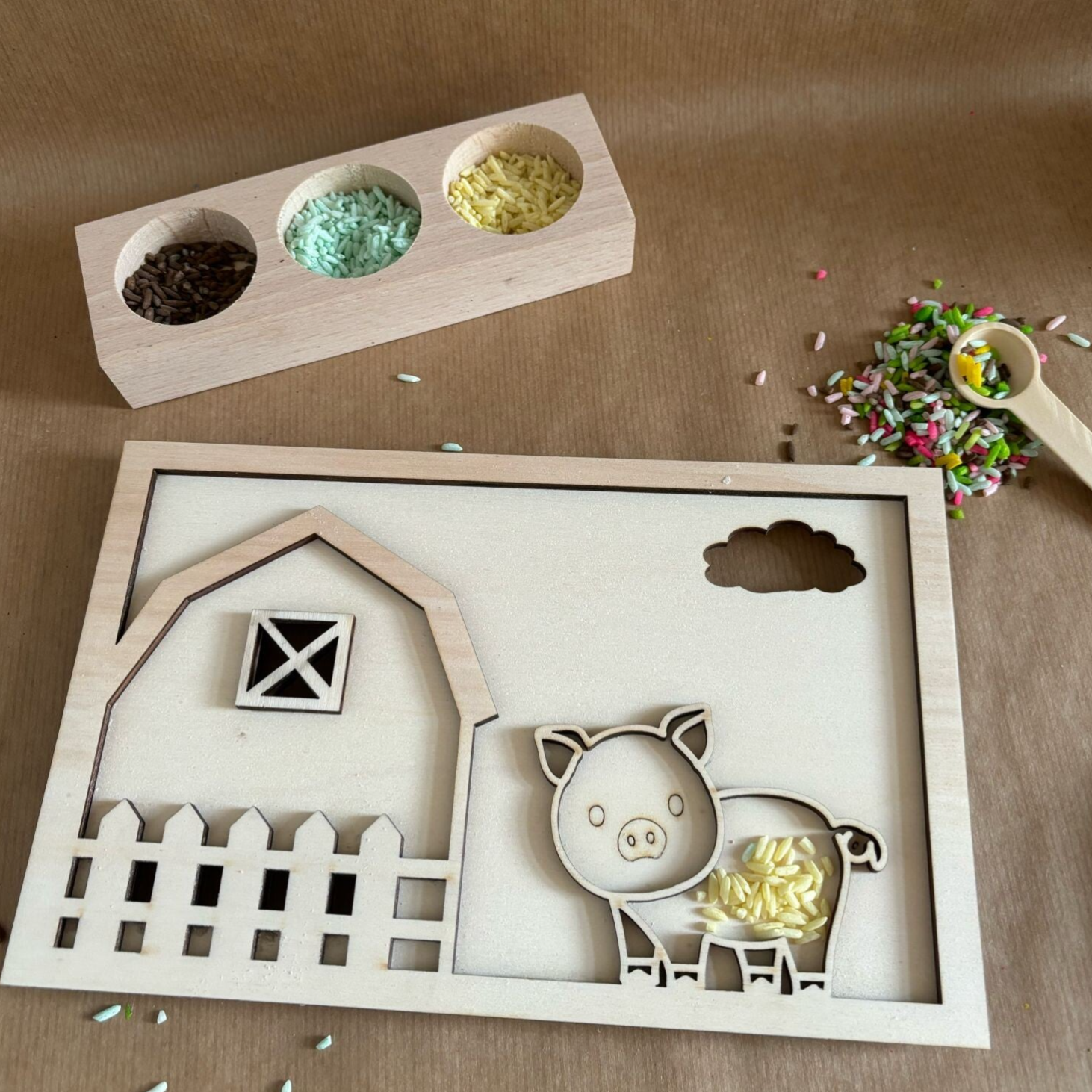 Kleurframe boerderij varken