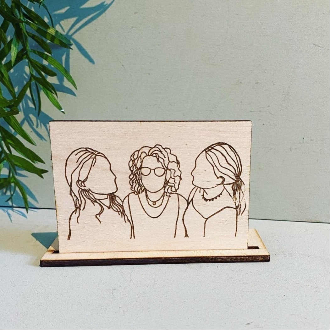 Lijnportret gegraveerd