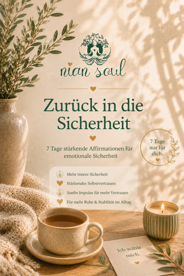 🌿 Zurück in die Sicherheit – 7 Tage stärkende Affirmationen für emotionale Sicherheit 🤍🕊️✨