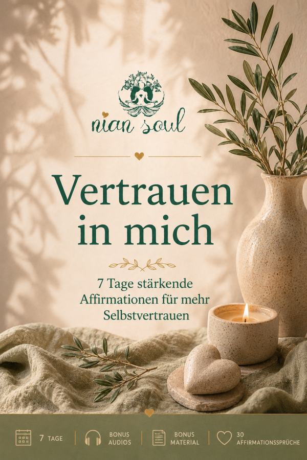 🌿 Vertrauen in mich – 7 Tage stärkende Affirmationen für mehr Selbstvertrauen 🤍🌟💛