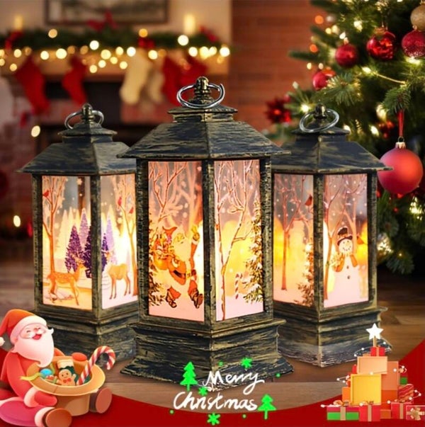 3 Mini-Weihnachtslaternen mit LED