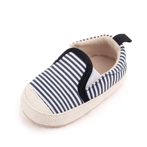 Baby bootschoenen marine streepjes