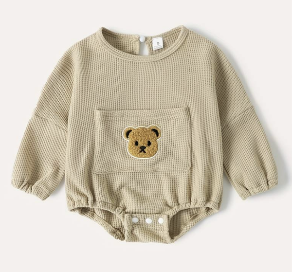 Wafelsweatshirt-rompertje Pocket Beer
