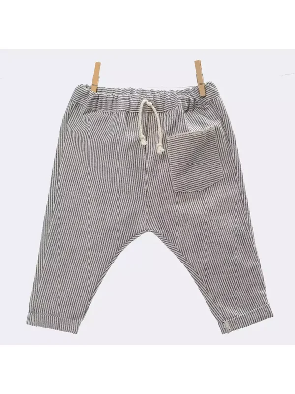 Slouchy broek van biologische twill