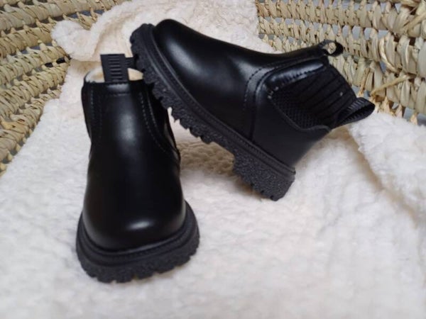 Warmgevoerde chelsea babyboots zwart