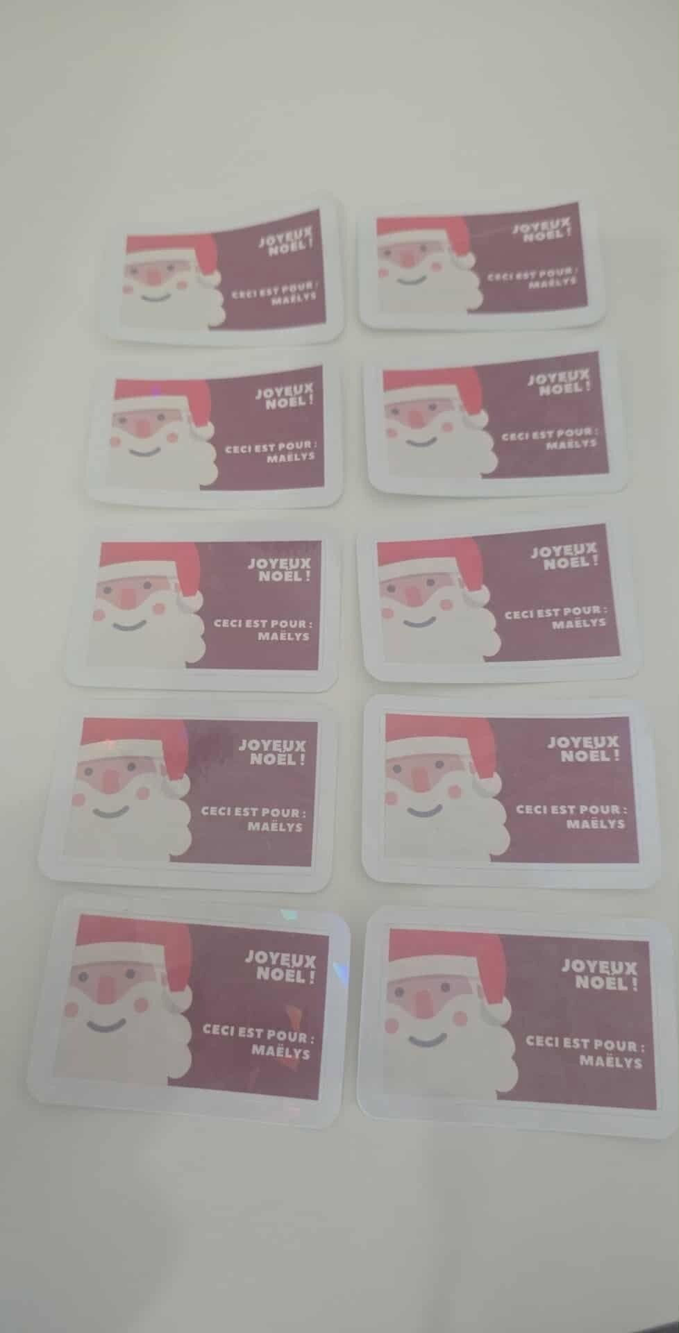 Étiquettes personnalisée lot de 10