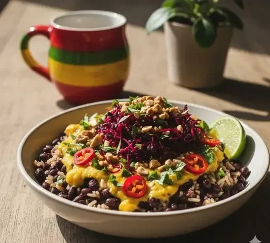 Karibisk sallad med oreganoskott och basilkaskott odlade på fröer från HCT Seeds