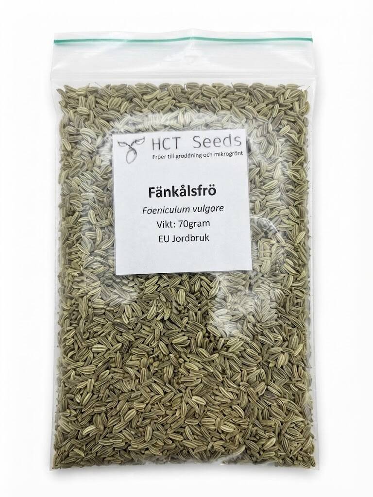 Fänkålsfrö till fänkålsgroddar och fänkålsskott i påse