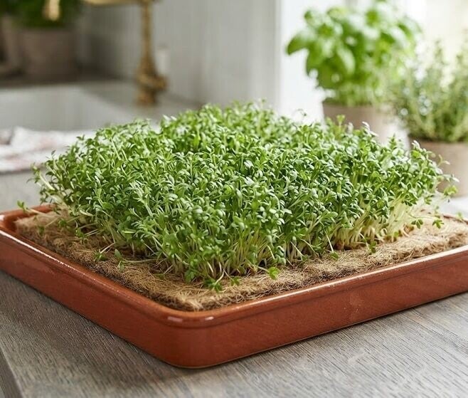 Odlingsmatta av hampa för mikrogrönt, microgreens och skottodling. Starta din fönsterodling med tillbehör från HCT Seeds.