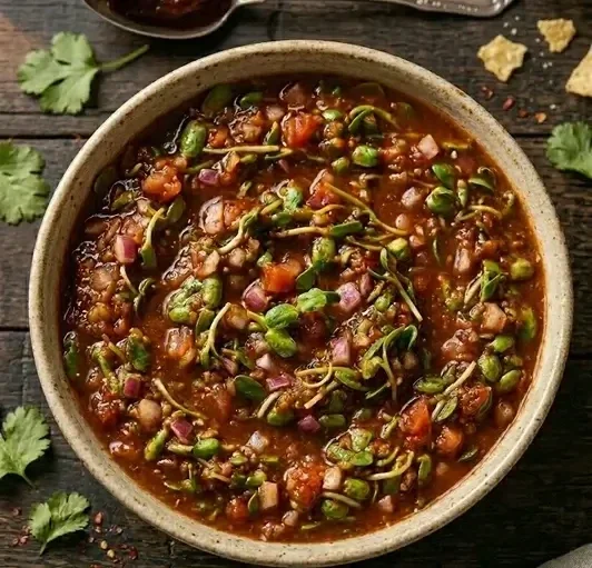 Smoky Chipotle Microgreen Salsa med solrosskott odlade på fröer från HCT Seeds