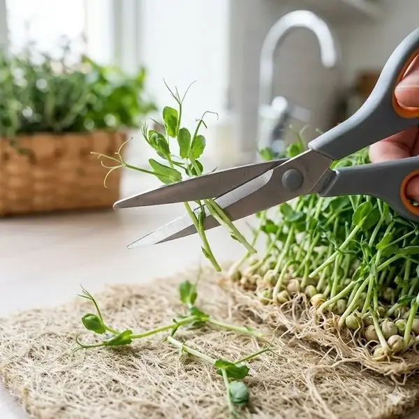 Skördesax klipper ärtskott ärtstjälkar clean cut