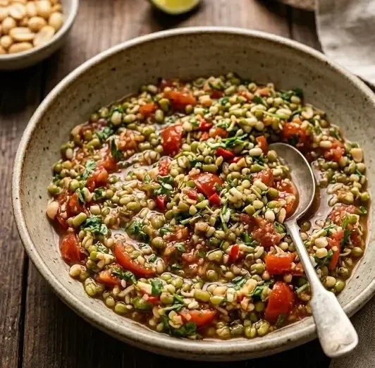 Vegansk Thailändsk Grodd-Salsa med Mungbönegrpddar groddade på fröer från HCT Seeds