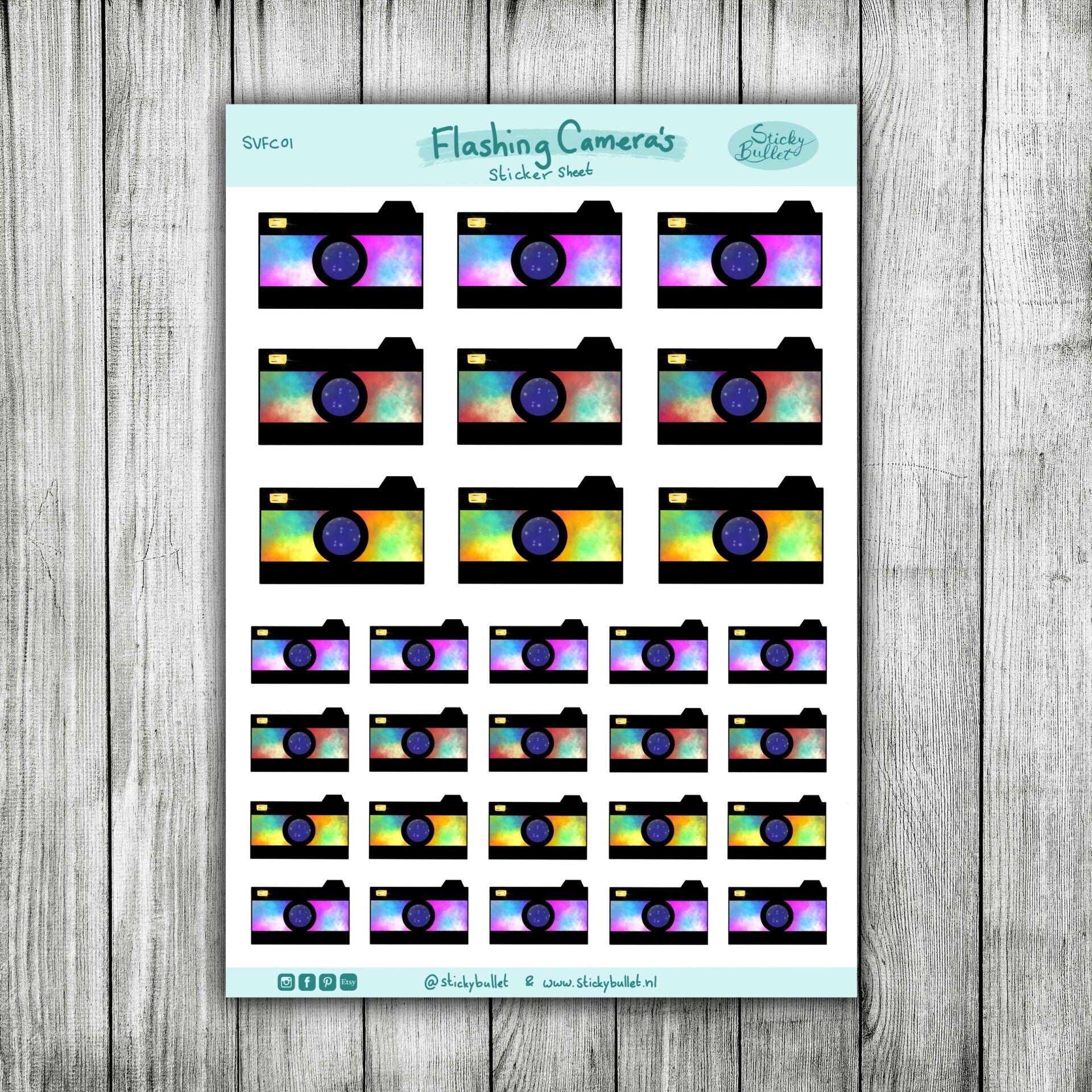 Flashing Camera's - 29 stickers