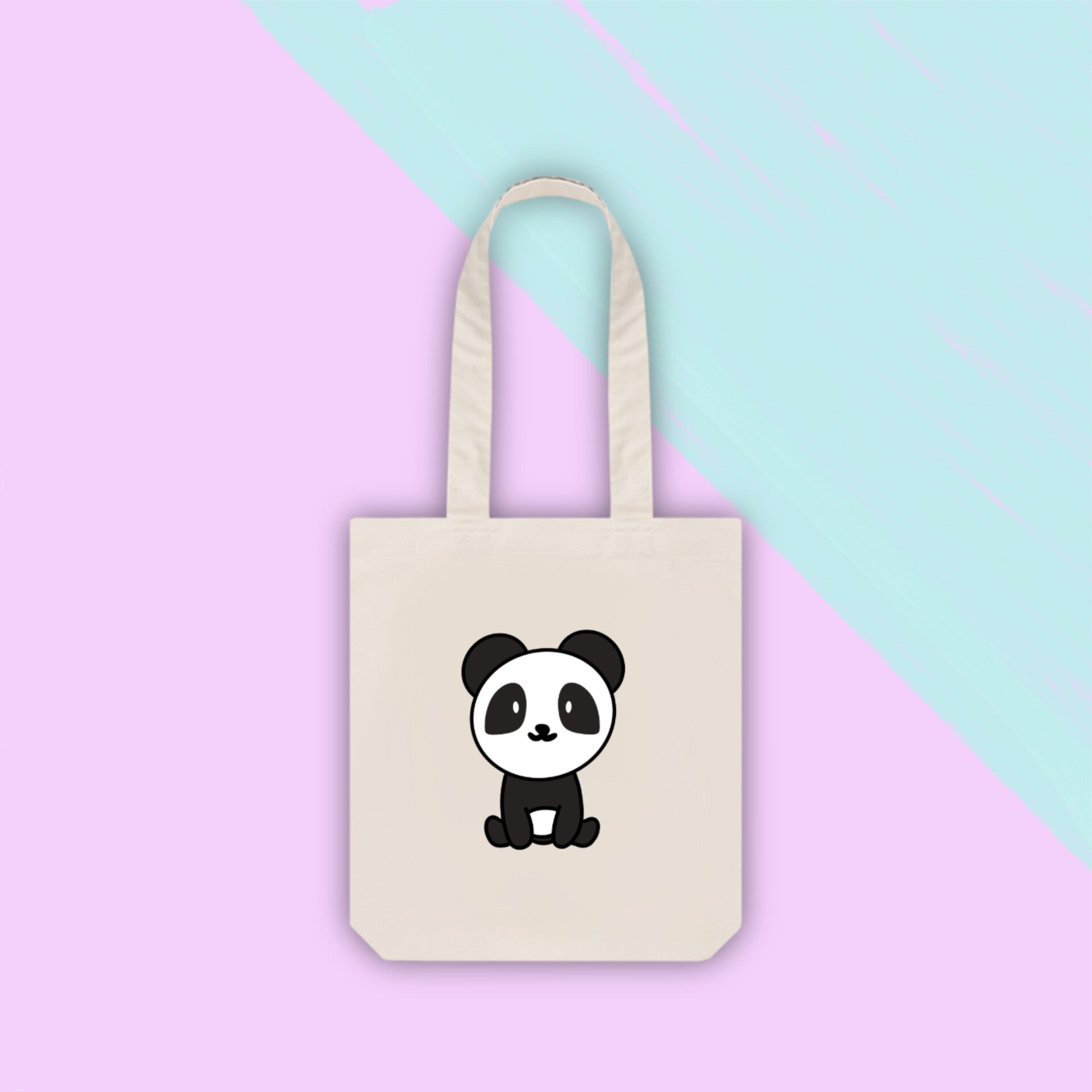 Panda Shopper - Zeefdruk - Ecologische katoenen draagtas