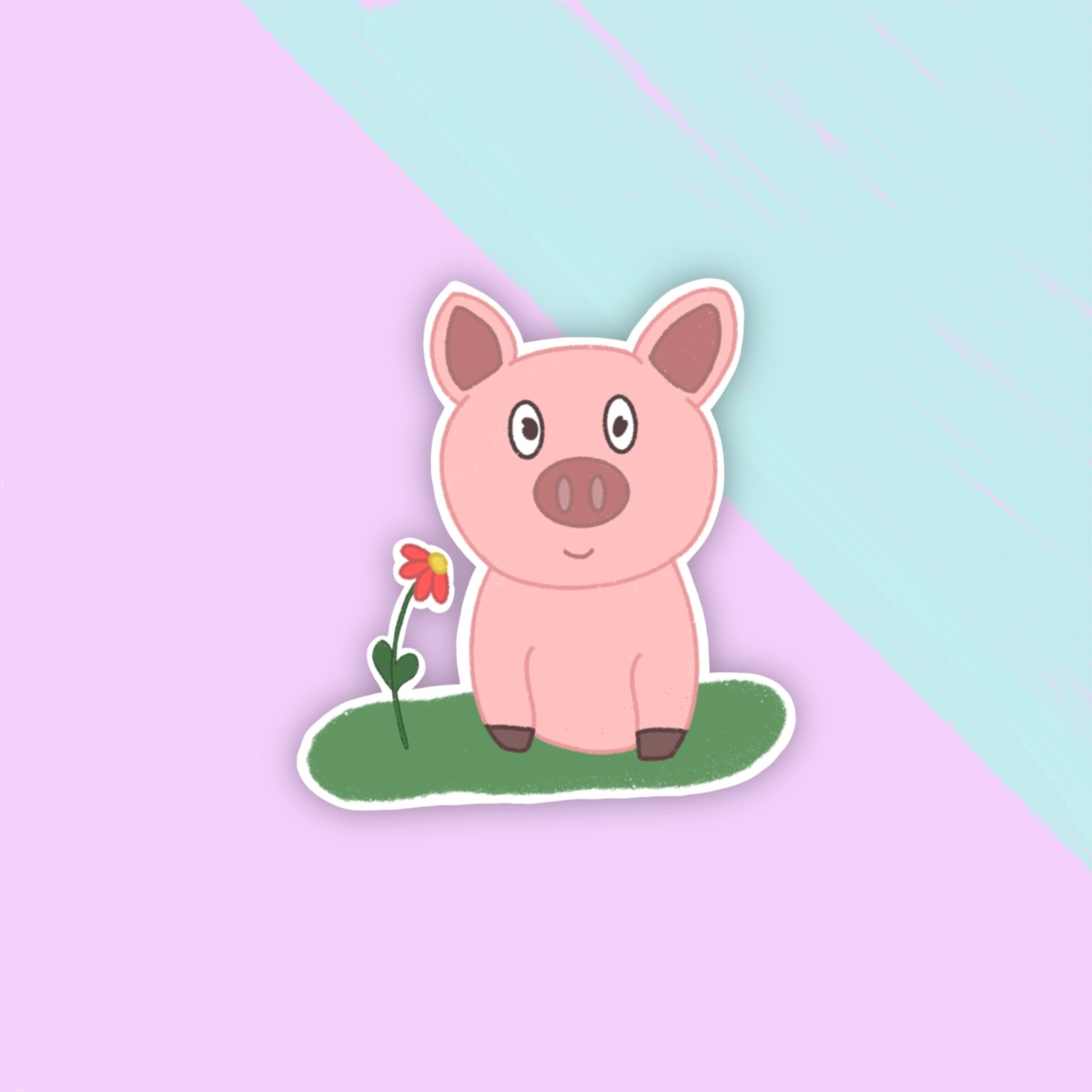 Piggy Sticker // Kras- en Spatwater bestendig