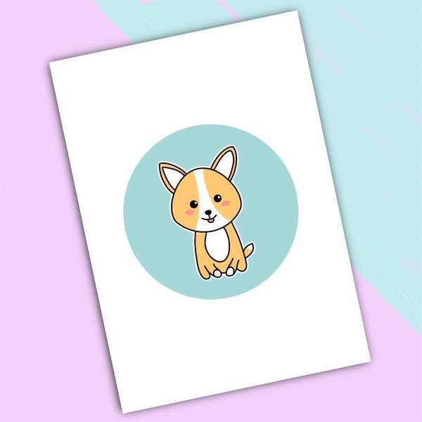 Corgi wenskaart