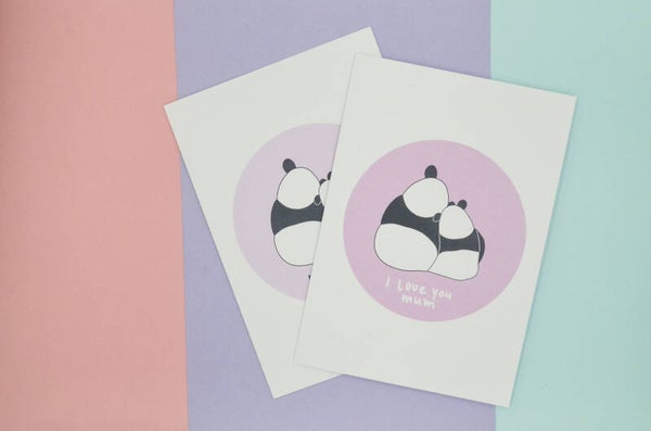 I love you mum - Dubbele wenskaart met enveloppe - A6
