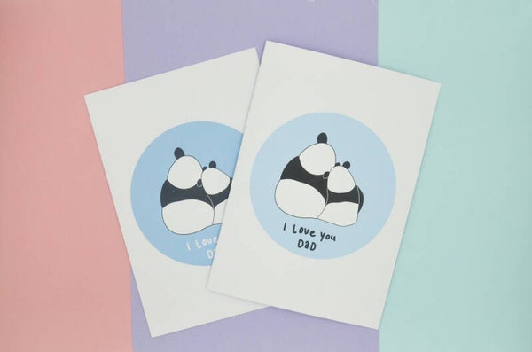 I love you dad - Dubbele wenskaart met enveloppe - A6