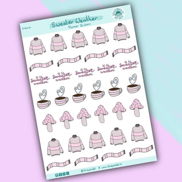 Sweater Weather - 35 Stickers - A6