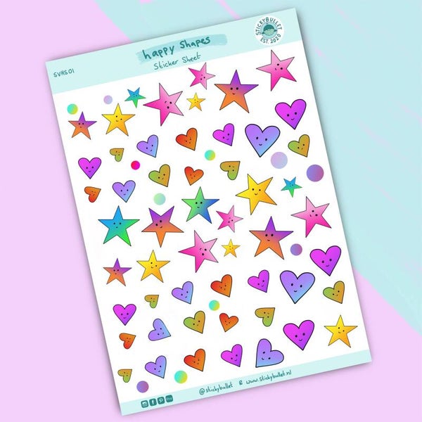 Hearts and Stars - 64 stickers