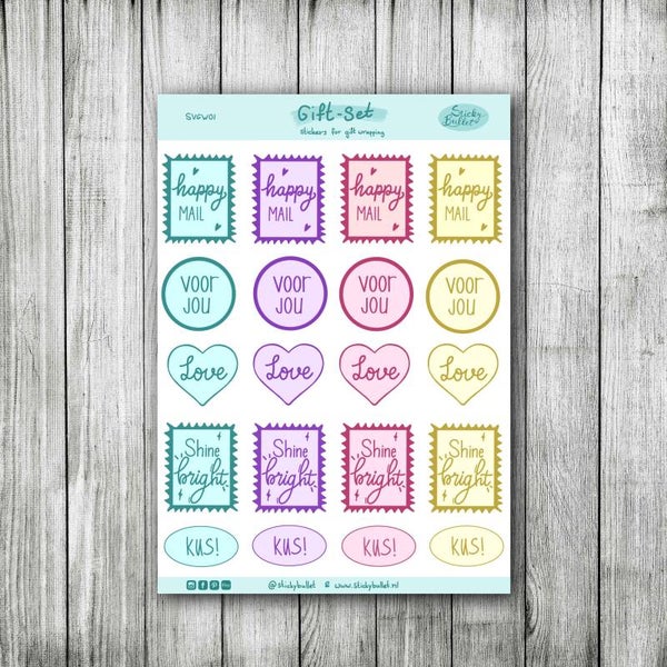 Gift-Set stickervel - 20 stickers