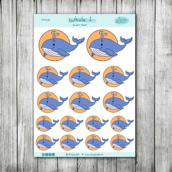 Walvis Stickervel - Diverse varianten