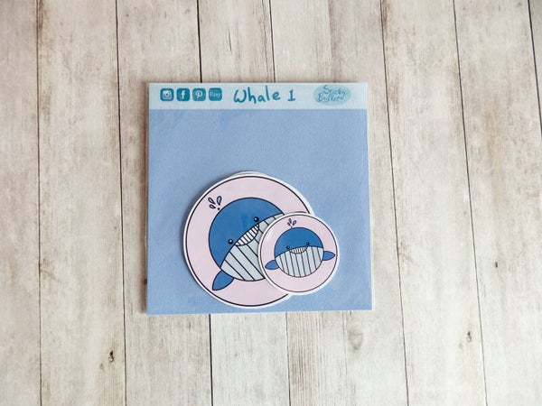 Whale 1 - Sticker Pack 5 Stickers