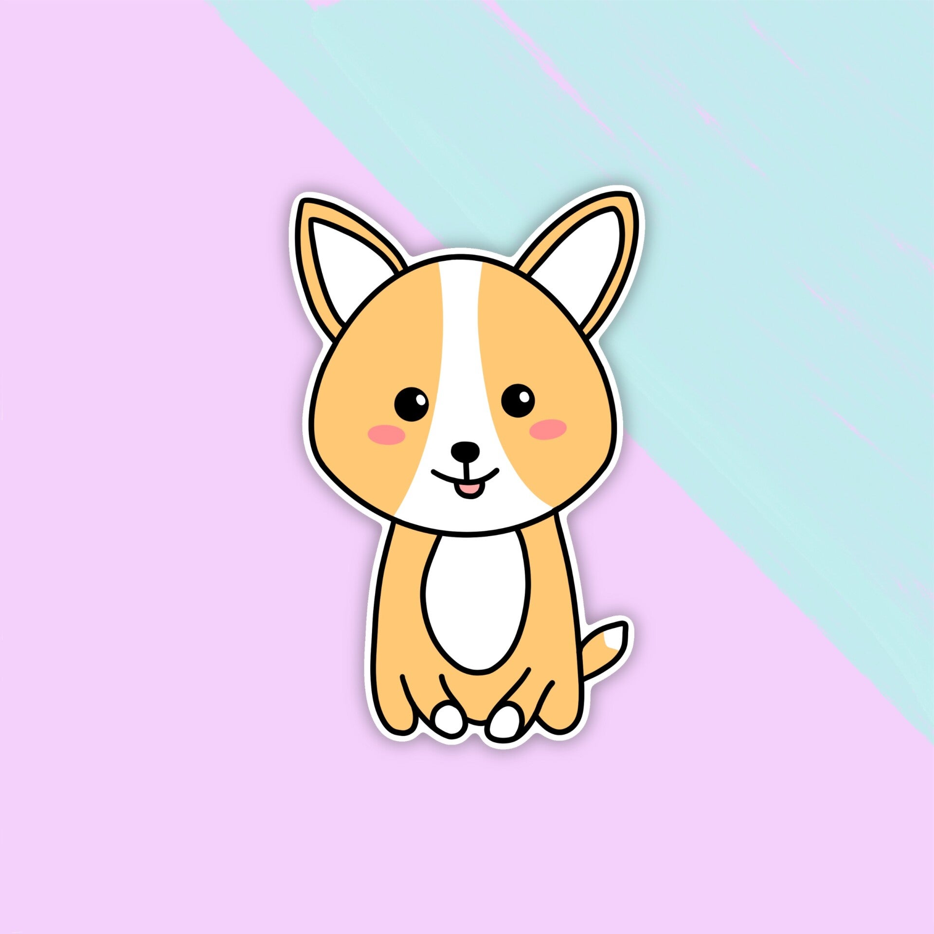 Corgi Sticker // kras- en spatbestendig
