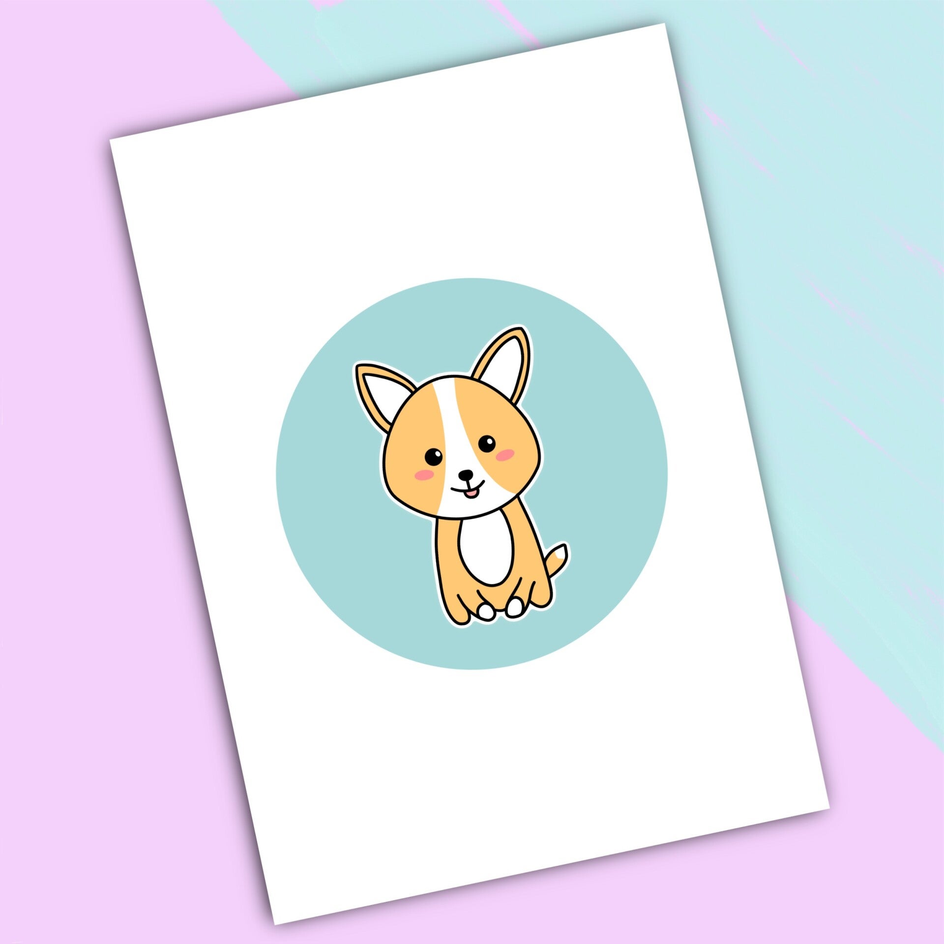 Corgi wenskaart