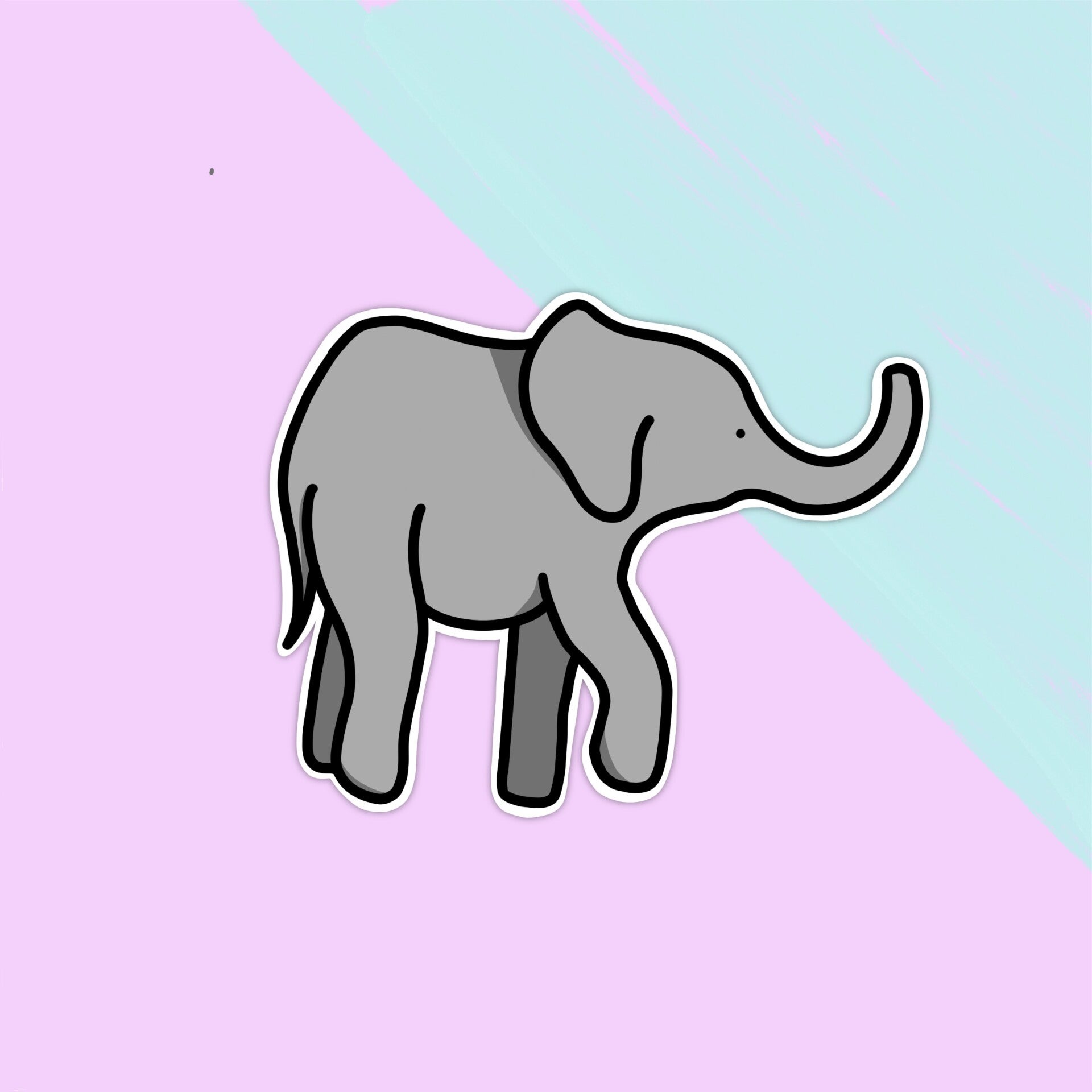 Olifant sticker // kras- en spatbestendig