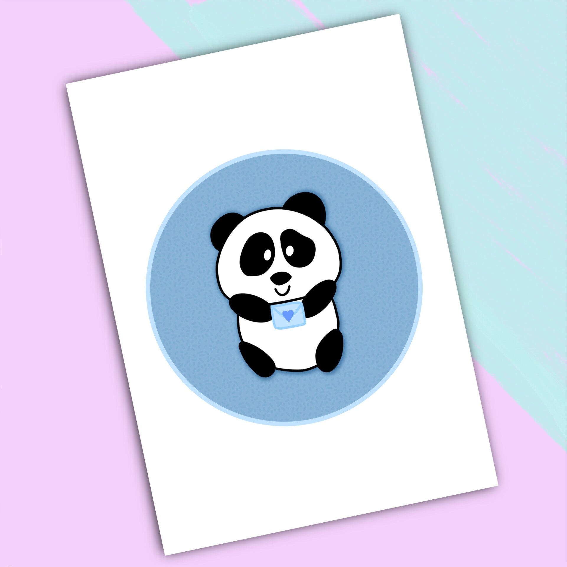 Schattige panda wenskaart